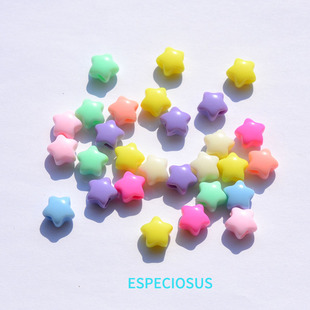 14MM春天色五角星亚克力珠子DIY饰品配件彩色星星隔珠手链串珠