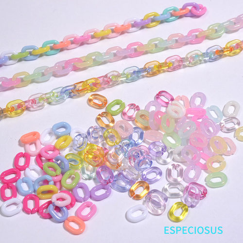 diy透明亚克力链条组合开口环