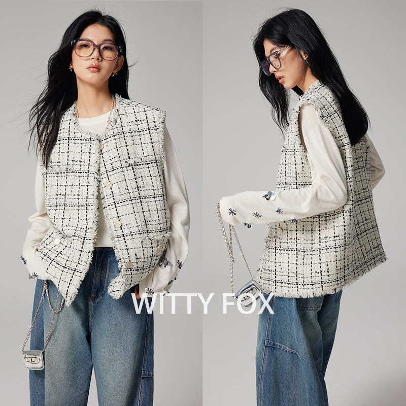 WITTYFOX进口香风马甲