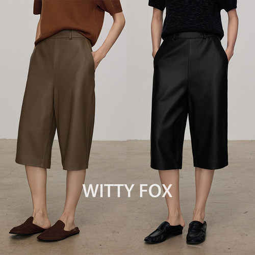 WITTYFOX七分裤小羊皮