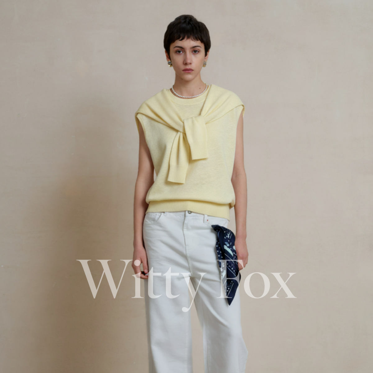 WITTY FOX百变大咖一衣多穿针织马甲女多穿法通勤休闲无袖上衣