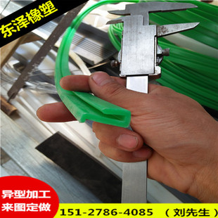 工业输送线绿色PE耐磨条 高分子导条 塑料垫条 k型衬条大C护栏