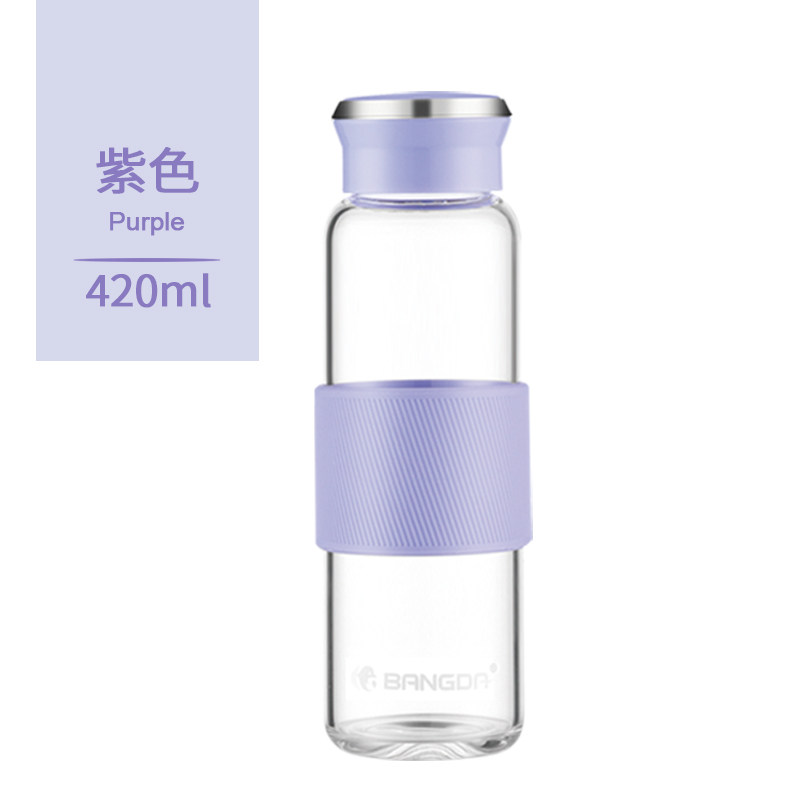 玻璃水杯女生高颜值便携防摔耐高温2024新款简约办公家用泡茶杯子