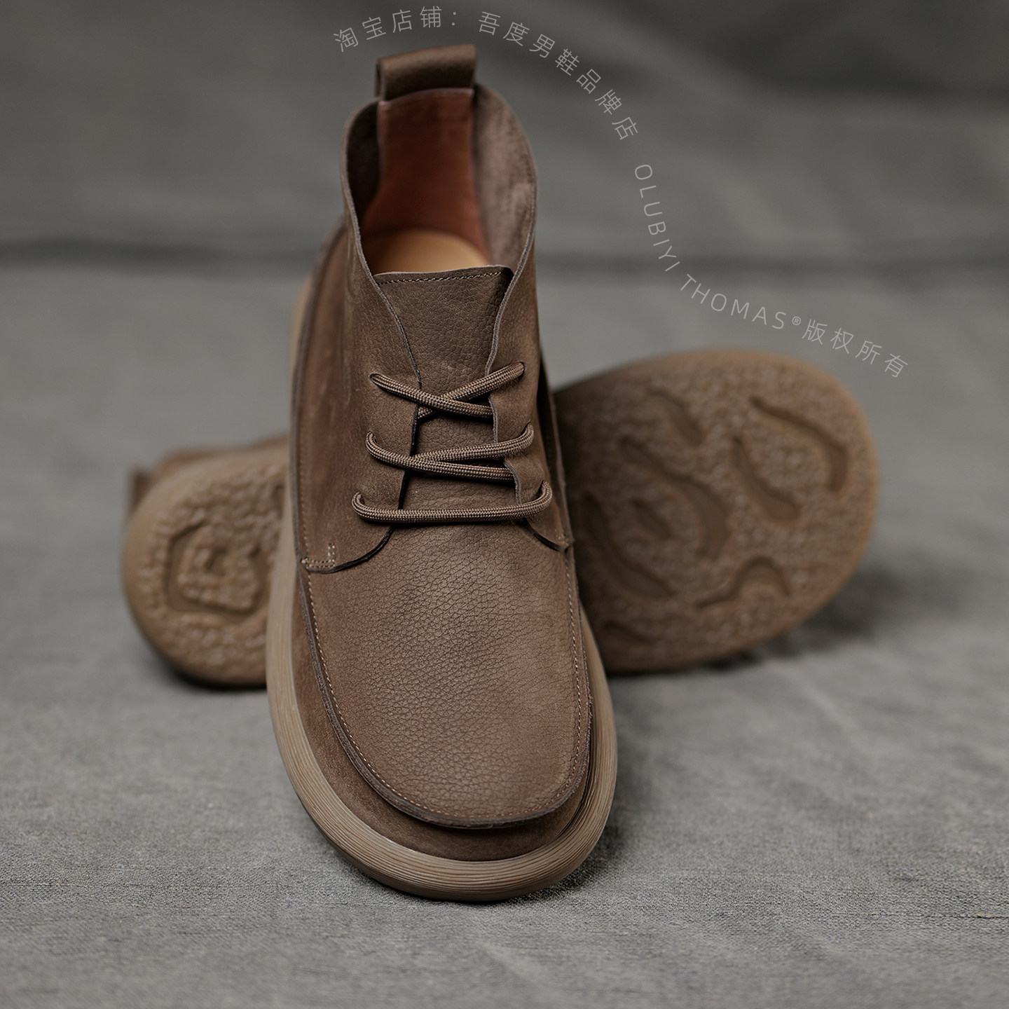 秋季真皮高帮鞋子男士英伦马丁靴复古软底男鞋磨砂皮透气休闲皮鞋