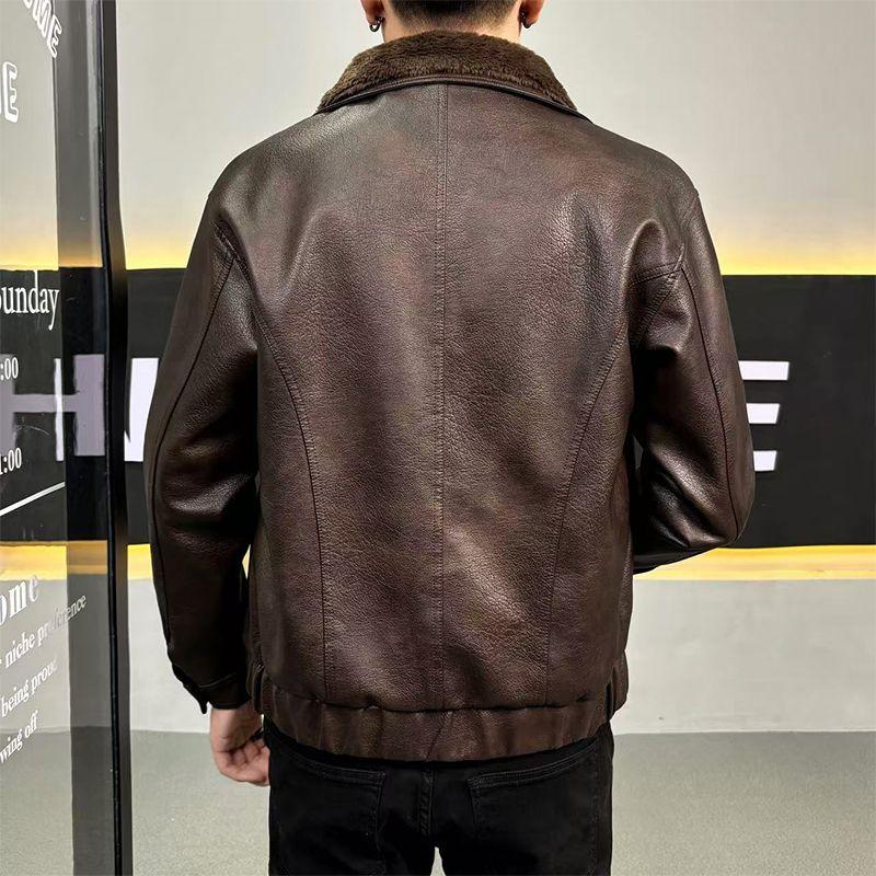 皮衣外套男2025秋冬季新款痞帅机车皮夹克男款8859P135,男装夹克,星座615（原A358-1）