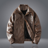 皮衣外套男春秋宽松上衣潮牌痞帅机车皮夹克7701P128加绒138，男装夹克，星座615（原A358-1）
