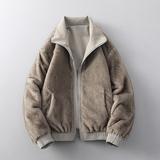 2025新款百搭复古两面穿皮夹克外套男加绒保暖宽松夹克6919P140，男装夹克，星座615（原A358-1）