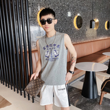夏季薄款无袖T恤潮流男汗背心潮牌外穿坎肩纯棉百搭宽松T008P25，男装背心/马甲，星座615（原A358-1）