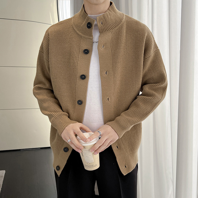 开衫毛衣男外套秋冬纯色男装轻熟风针织衫上衣6928P85控135,男装针织衫/毛衣,星座615（原A358-1）