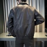 2025新款店主风加绒pu皮夹克男士潮流翻领外套7807P135，男装夹克，星座615（原A358-1）