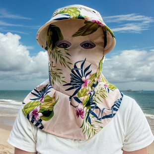 玉米地防护面罩新款全面防护面罩帽子猫眼蒙面下地专用掰玉米防刮