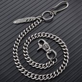 饰粗链条裤 复古金属挂饰腰链街头嘻哈潮流配饰裤 子挂链牛仔装 链男