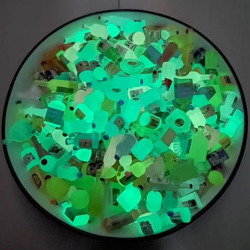 星星diy夜光小瓶子迷你酒瓶树脂配件小饰品洋酒瓶仿真饮料瓶