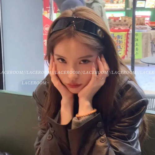 小红书同款眼镜发箍女2025新款墨镜头箍外出百搭高级感压发卡头饰