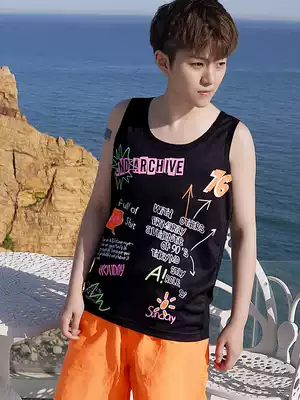 SUNNYS handsome T summer outdoor wear les corset vest loose large chest small breathable sleeveless comfortable plastic chest long version