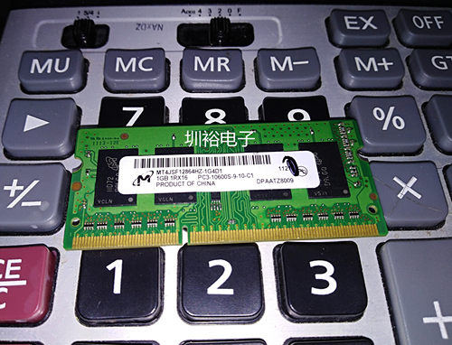 镁光1GB 1RX16 PC3-10600S DDR3笔记本内存条MT4JSF12864HZ-1G4D1