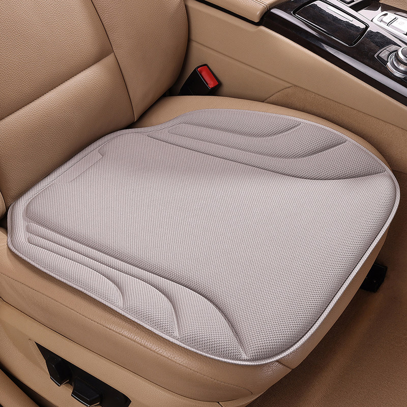 海藻纤维汽车坐垫单片乳胶防滑主驾驶单个座椅垫四季通用亚麻座垫