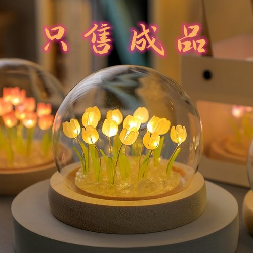 郁金香小夜灯led灯手工生日礼物
