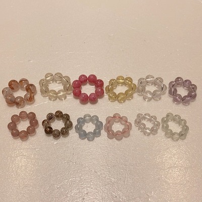 天然水晶跑环白水晶紫水晶蔷薇辉红纹石海蓝宝黑金超七黄水晶粉水