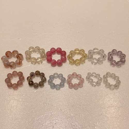 天然水晶跑环白水晶紫水晶蔷薇辉红纹石海蓝宝黑金超七黄水晶粉水