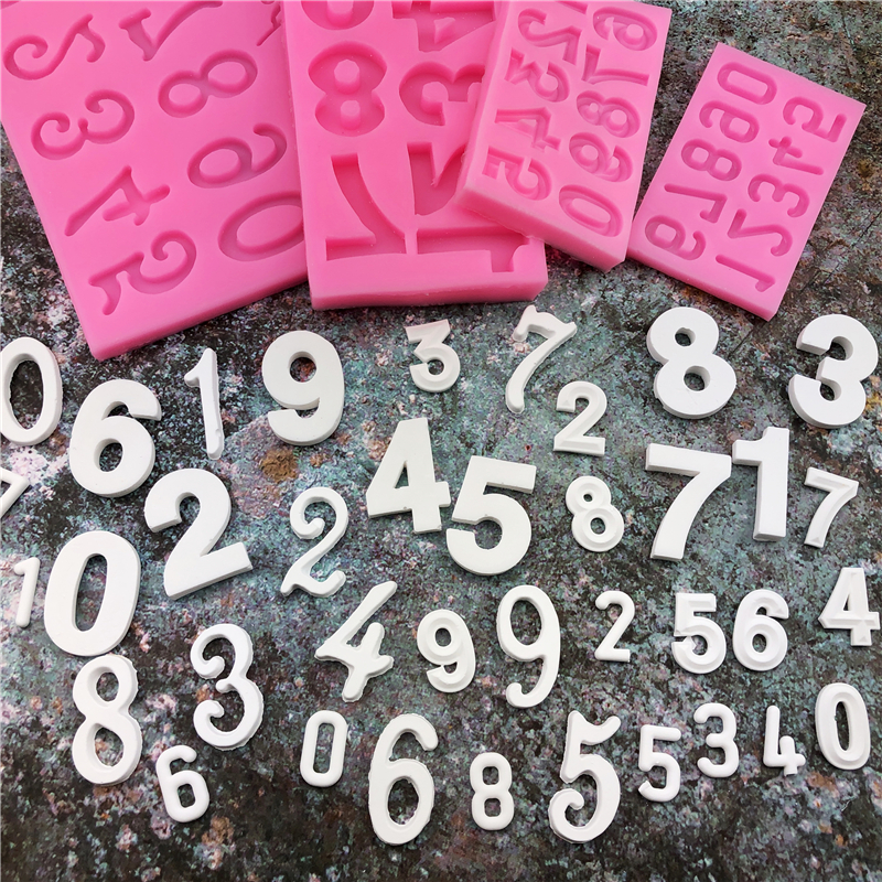 数字牌石塑粘土硅胶模具巧克力模