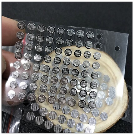 高档304不锈钢入耳式耳机专用滤网 带胶防尘网