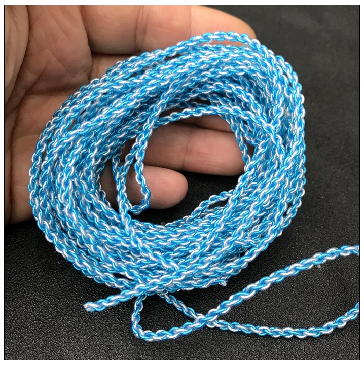 单晶铜蓝银编织线材 镀银线耳机升级线材 DIY发烧级 4股76芯