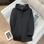 H家 风衣 黑色防风防水耐造连帽夹克外套中长款 余单 少量现货