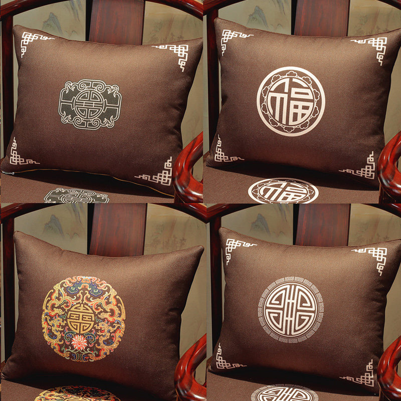 中式红木沙发抱枕古典靠背床头靠包客厅大号靠腰枕含芯中国风靠垫,居家布艺,靠垫/抱枕,淘宝优惠券,粉丝福利购,淘宝优惠卷