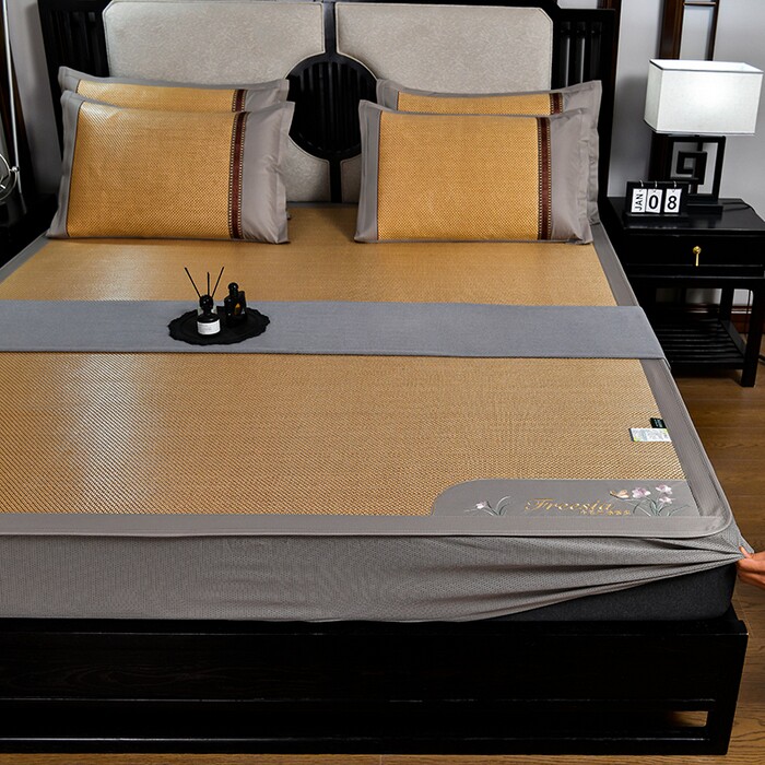 冰丝凉席床笠款三件套2026新款夏季天床垫保护罩宿舍防滑床单套罩