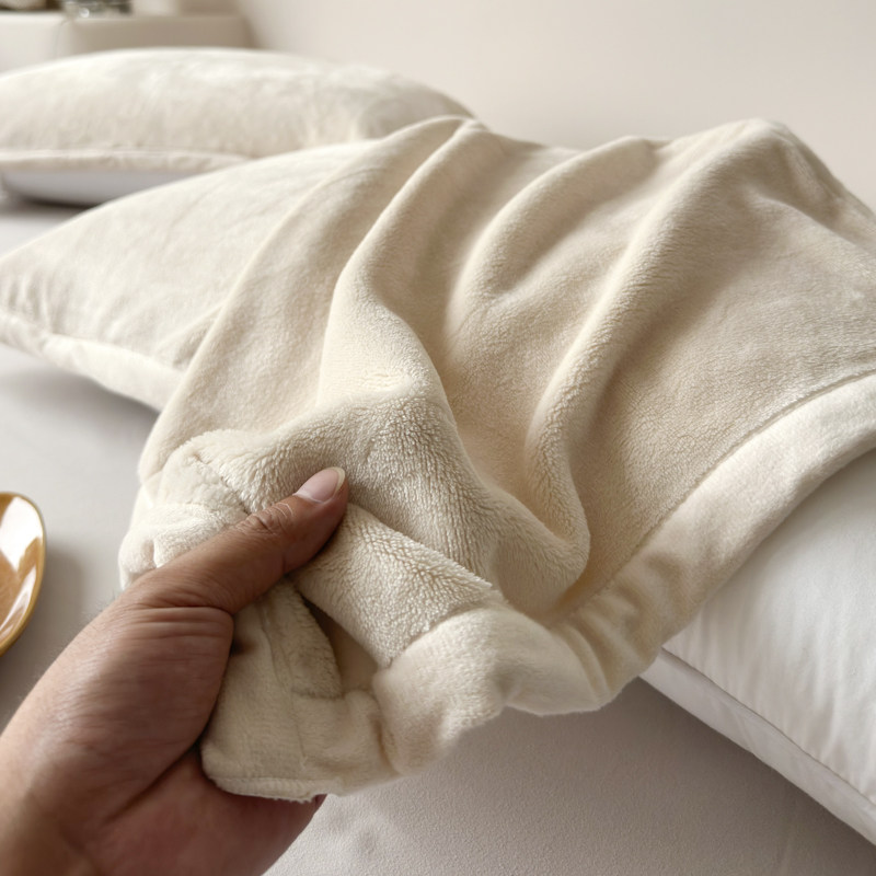 法兰绒枕巾一对装加厚珊瑚绒枕套枕巾牛奶绒枕头巾毛绒巾高档冬季,床上用品,枕巾,淘宝优惠券,粉丝福利购,淘宝优惠卷