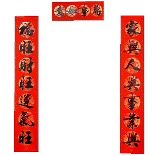 春节新年对联2026新款过年马年新春家用黑字名家书法春联农村大门