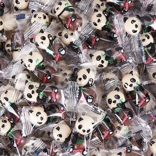 熊猫夹心巧克力豆散称黑白麦丽素糖果网红创意独立包装休闲小零食