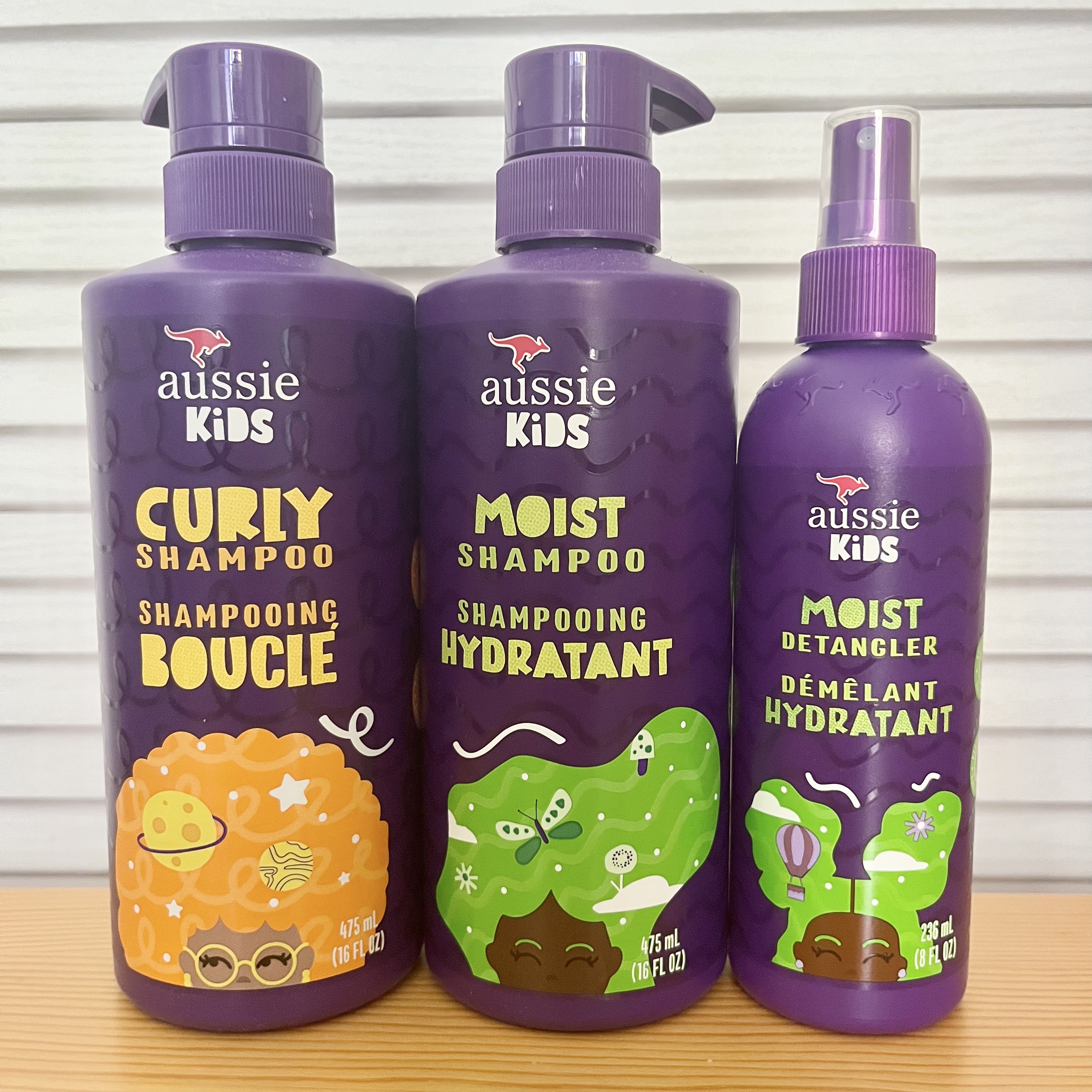 Aussie儿童保湿防毛躁顺发喷雾/热带天然水果香味卷发洗发水475mL