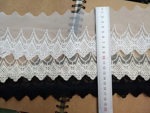 饰窗帘材料黑色白色宽10cm 蕾丝边花边衣服婚纱辅料diy网纱装