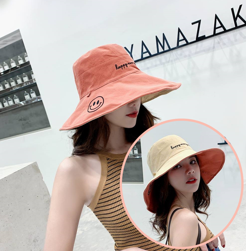 網紅漁夫帽女日系韓版百搭夏天ins帽子春秋潮雙面寬檐防曬遮陽帽在類目 服飾配件/皮帶/帽子/圍巾, 帽子中 - 來自Buy2taobao.com提供專業的淘寶代購服務