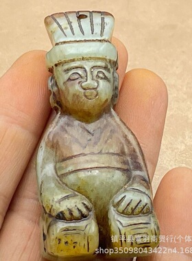 大量直播打榜古玩杂项玉器仿高古玉人物摆件包浆老气爆款