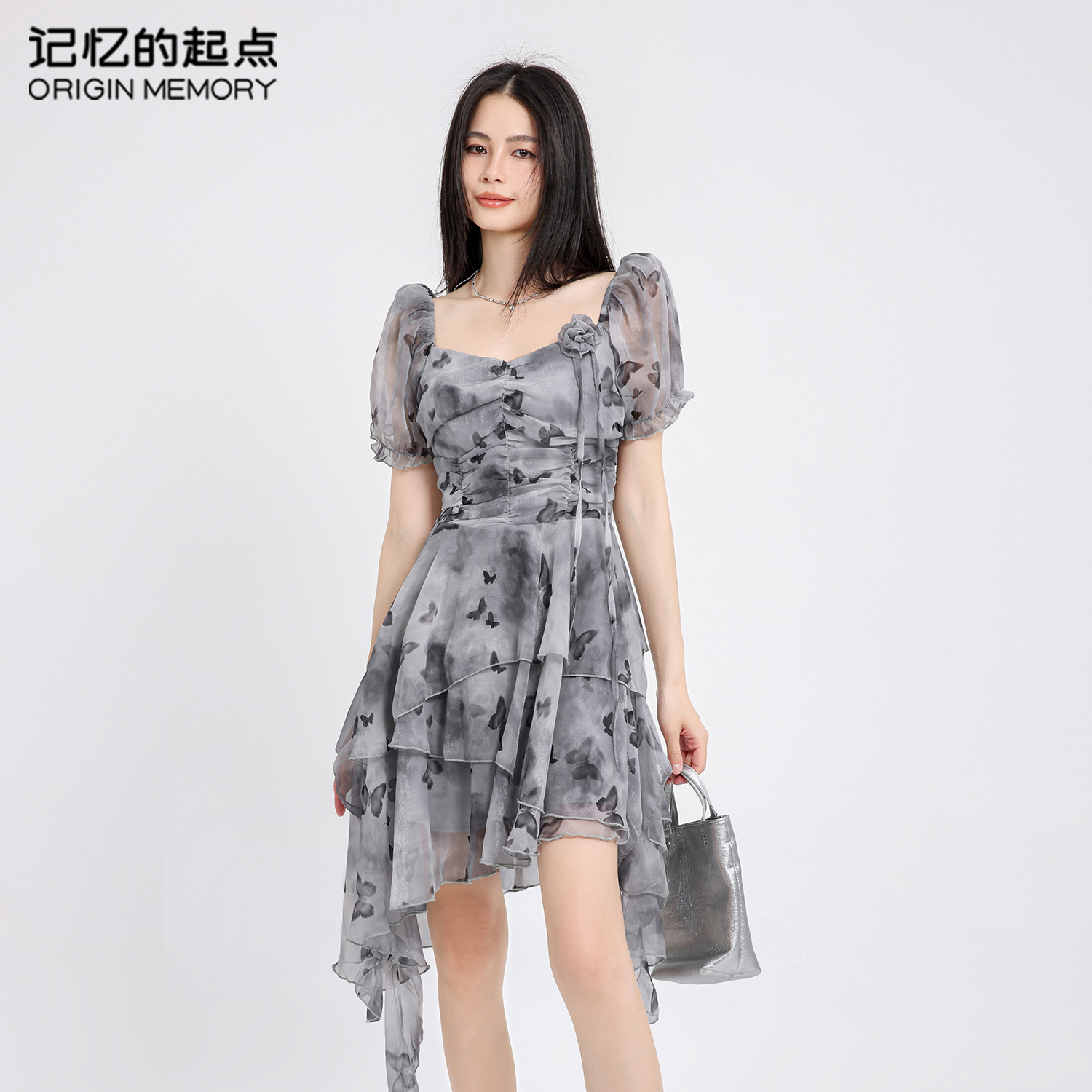 记忆的起点碎花连衣裙