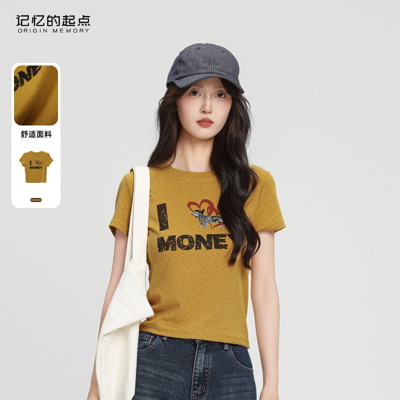 记忆的起点时尚百搭短袖T恤