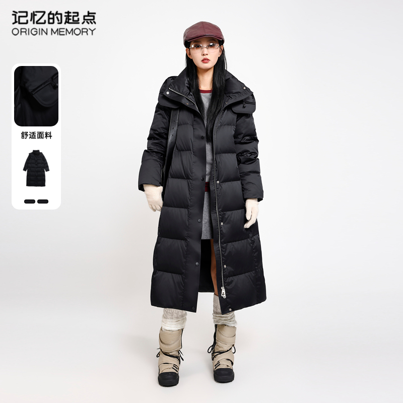 记忆的起点帽子不可拆卸羽绒服