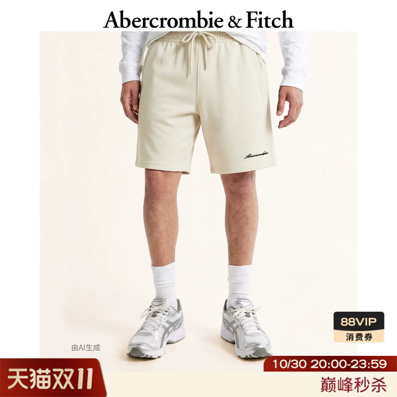 AF经典LOGO休闲简约松紧腰毛圈布五分裤短裤26春夏男装128-6057