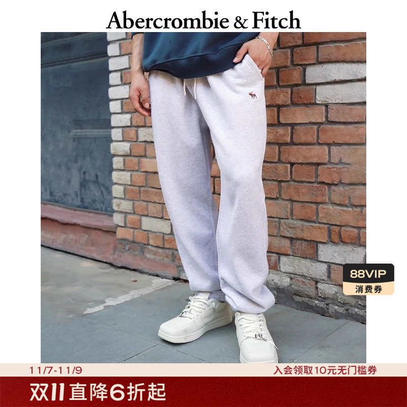 【美式经典】AF小麋鹿图案男装25秋冬新款抓绒束脚卫裤134-5043