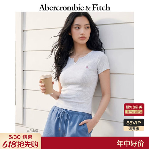 AF经典小麋鹿图案短袖打底T恤