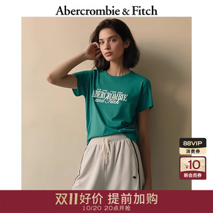 25秋新款 T恤185 美式 圆领短袖 5058 复古棉质字母LOGO修身 AF女装