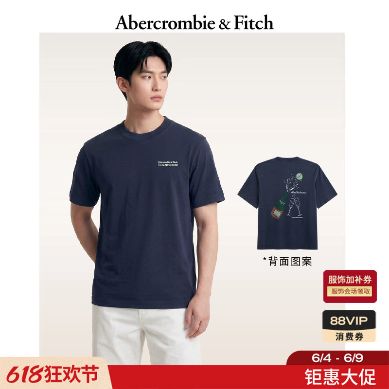 AF经典LOGO时尚情侣纯棉重磅短袖T恤上衣26夏男装123-6082