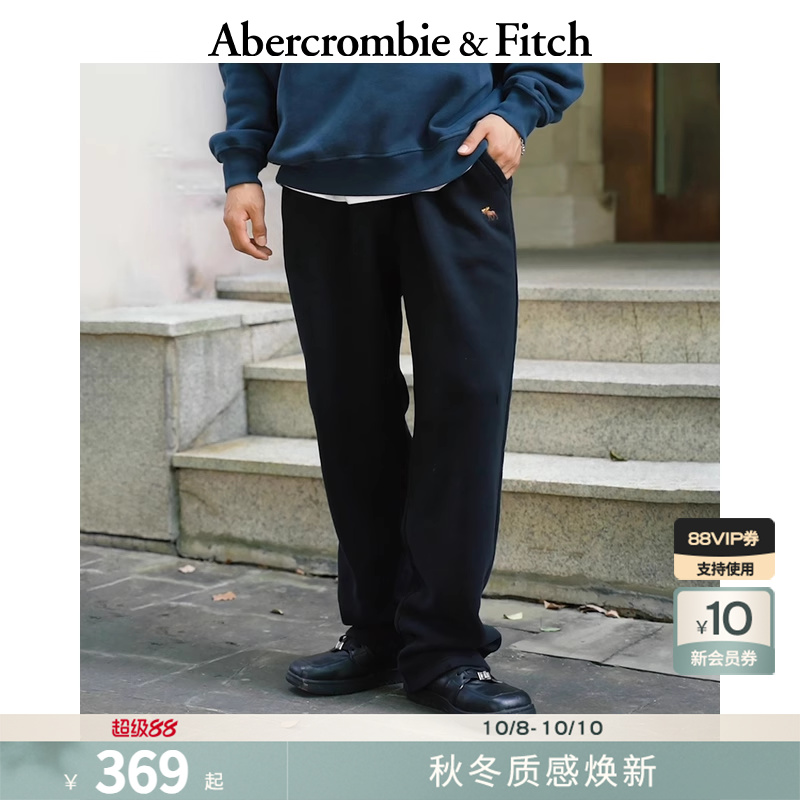 AF经典小麋鹿图案男装25秋冬新款宽松直筒运动卫裤长裤134-5142