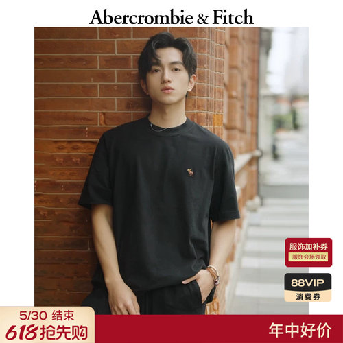 AF经典小麋鹿图案情侣重磅棉质短袖T恤上衣26春夏男装124-6005