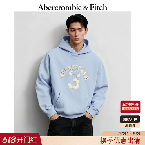【经典复刻】AF美式复古LOGO重磅抓绒连帽卫衣26春男装122-6150