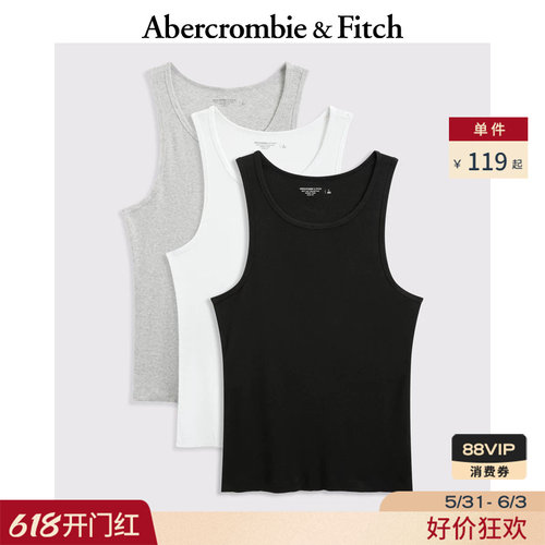 AF3件装棉质无袖背心T恤