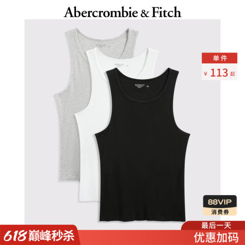 AF3件装棉质无袖背心T恤